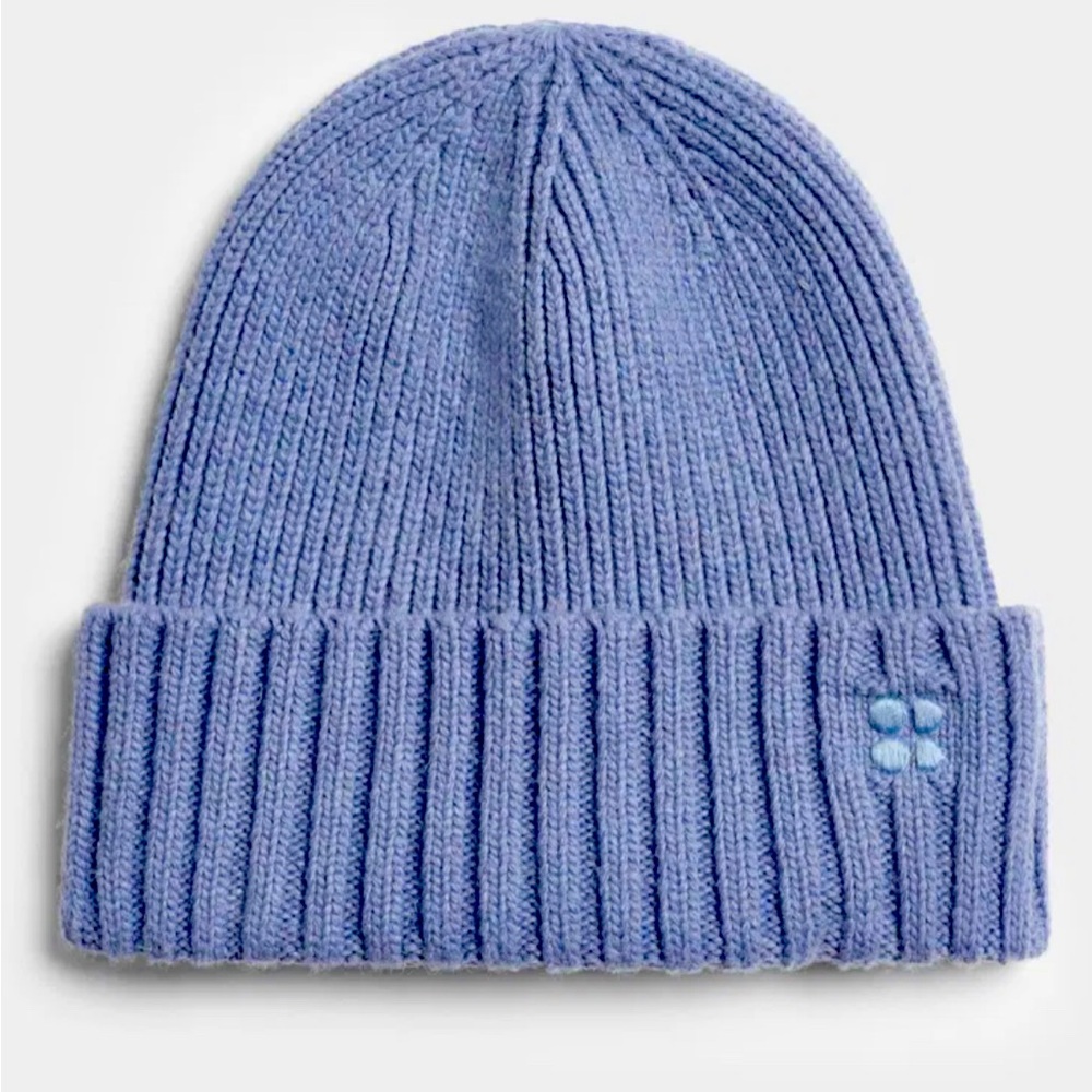 Sweaty Betty Soft Rib Knit Beanie, Dusk Blue